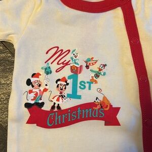 Disney Mickey and Minnie “My First Christmas” baby sleeper.  Brand new!